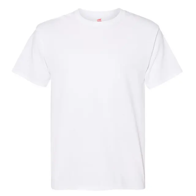 Customizable Hanes Unisex 5.2 oz., 50/50 Ecosmart T-Shirt 5170 White Front