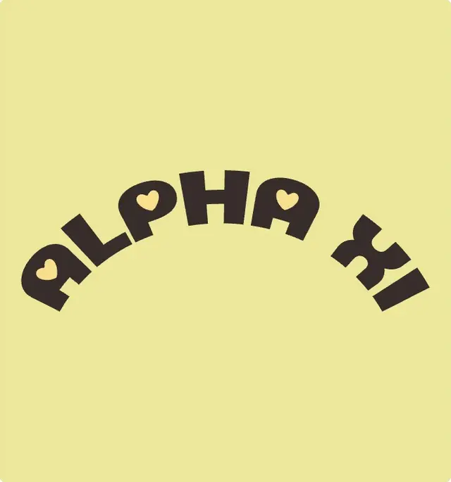 Alpha Xi Block Lettering Heart Design PR Tank