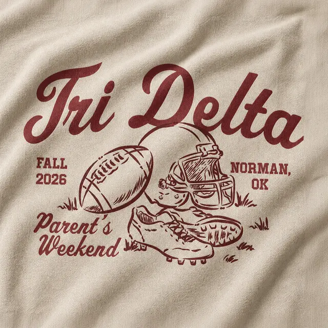 Delta Delta Delta Football Illustration Parents Weekend Hoodie