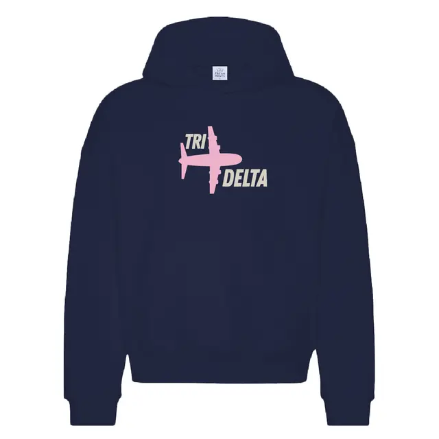 Delta Delta Delta Pink Airplane Graphic PR Hoodie 2