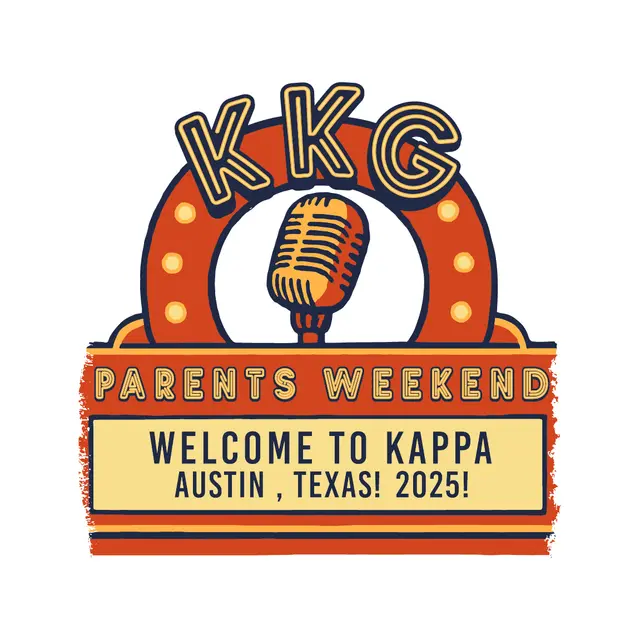 Kappa Kappa Gamma Retro Microphone Parents Weekend Shirt