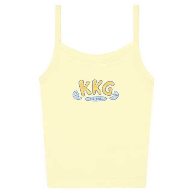 Kappa Kappa Gamma Groovy Lettering Bid Day Tank 2