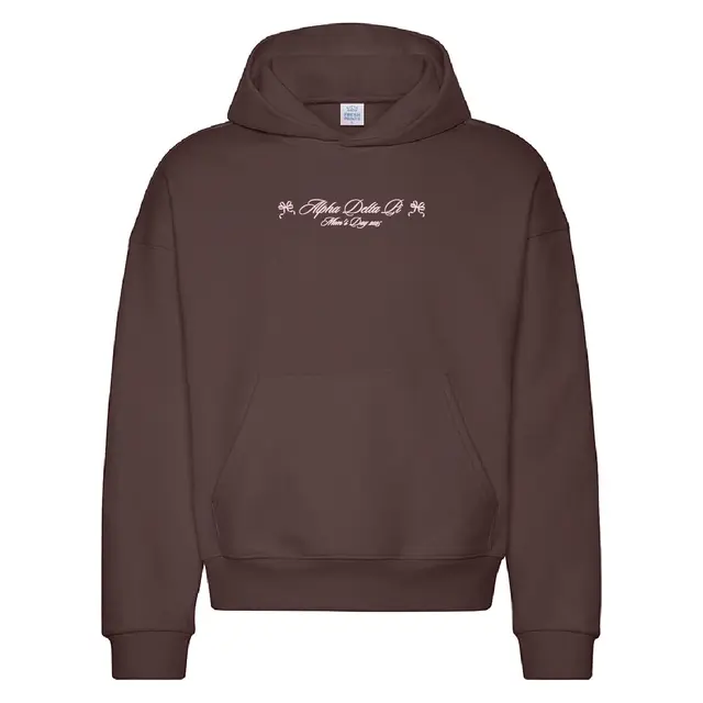 Alpha Delta Pi Elegant Script and Bows Parent's Weekend Hoodie 2