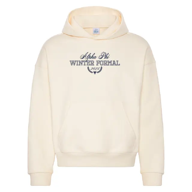 Alpha Phi Elegant Script Winter Formal Hoodie 2
