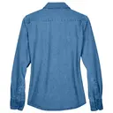 Harriton Harriton Ladies' 6.5 oz. Long-Sleeve Denim Shirt m550w Light Denim Back