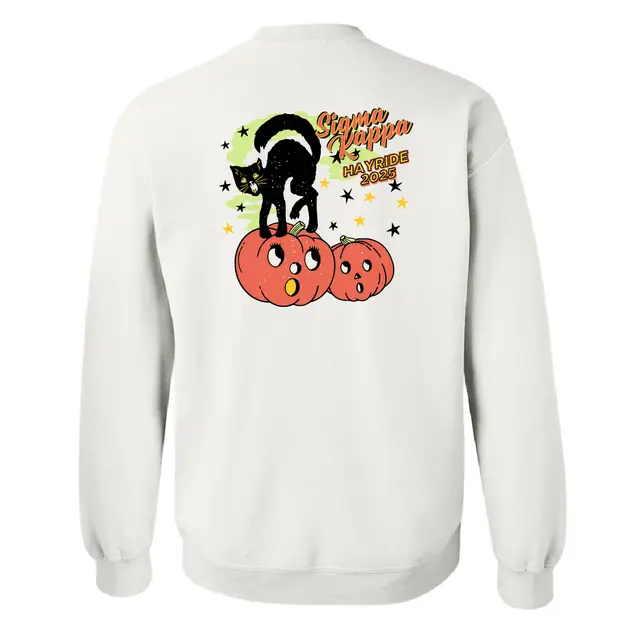 Sigma Kappa Black Cat and Pumpkin Hayride Crewneck 2