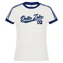 Delta Zeta Distressed Script with Numbers PR Shirt 2