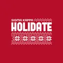 Sigma Kappa Holidate Snowflake Pattern Holiday Party Shirt