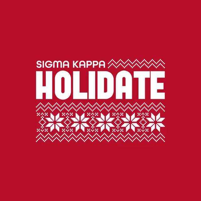 Sigma Kappa Holidate Snowflake Pattern Holiday Party Shirt