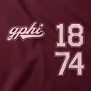 Gamma Phi Playful Script 1874 Hoodie