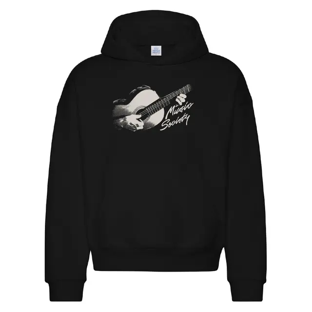 Music Society Guitar Illustration PR Hoodie 2