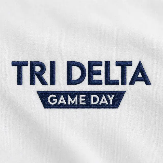 Delta Delta Delta Block Lettering Game Day Shirt