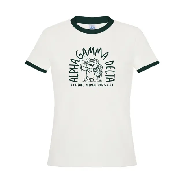 Alpha Gamma Delta Cute Bear Adventure Retreat Shirt 2