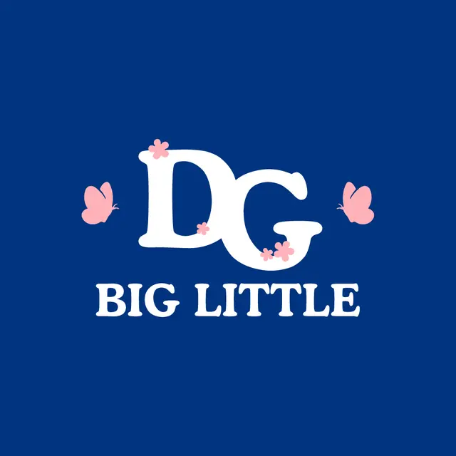 Delta Gamma Pink Flowers Butterfly Big Little Reveal Tank