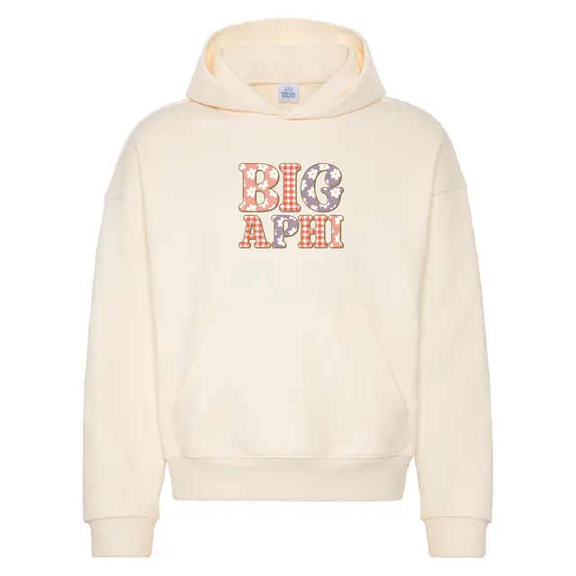 Alpha Phi Floral and Gingham Big Little Reveal Hoodie 2