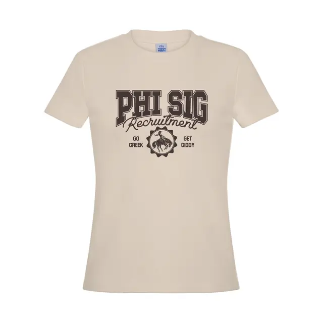 Phi Sigma Sigma Bold Block Lettering Recruitment Shirt 2