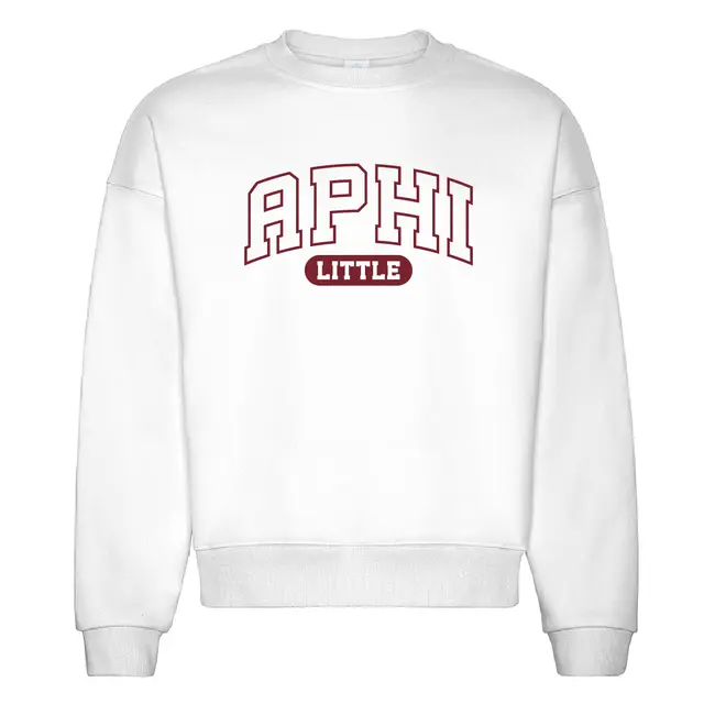 Alpha Phi Bold Arch Text Big Little Reveal Crewneck 2