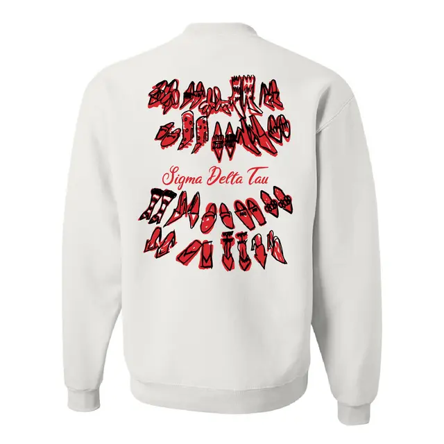 Sigma Delta Tau Illustrated Shoes PR Crewneck 2