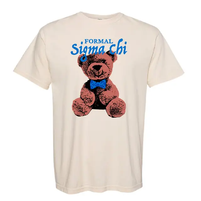 Sigma Chi Teddy Bear Illustration Formal Shirt 2