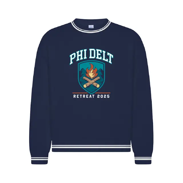 Phi Delta Theta Campfire Shield Retreat Crewneck 2