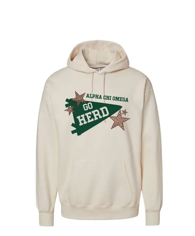 Alpha Chi Omega Pennant and Leopard Stars PR Hoodie 2