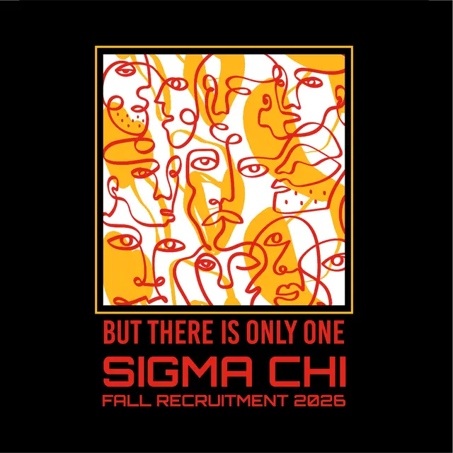 Sigma Chi Abstract Face Design Rush Shirt