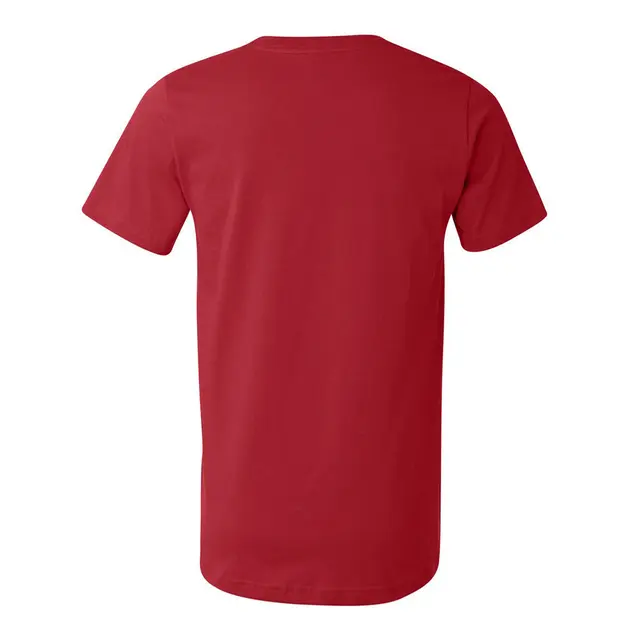 Customizable Bella + Canvas Unisex Made In The USA Jersey Short Sleeve Tee 3001u Red Back