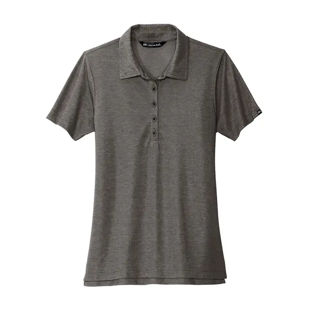 Travis Mathew Ladies Oceanside Heather Polo tm1ww002 Black Heather Front