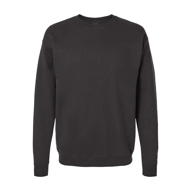 Hanes Perfect Fleece Crewneck Sweatshirt rs160 Black Front