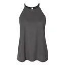 Customizable Bella + Canvas Women's Flowy High Neck Tank 8809 Dark Grey Heather Front
