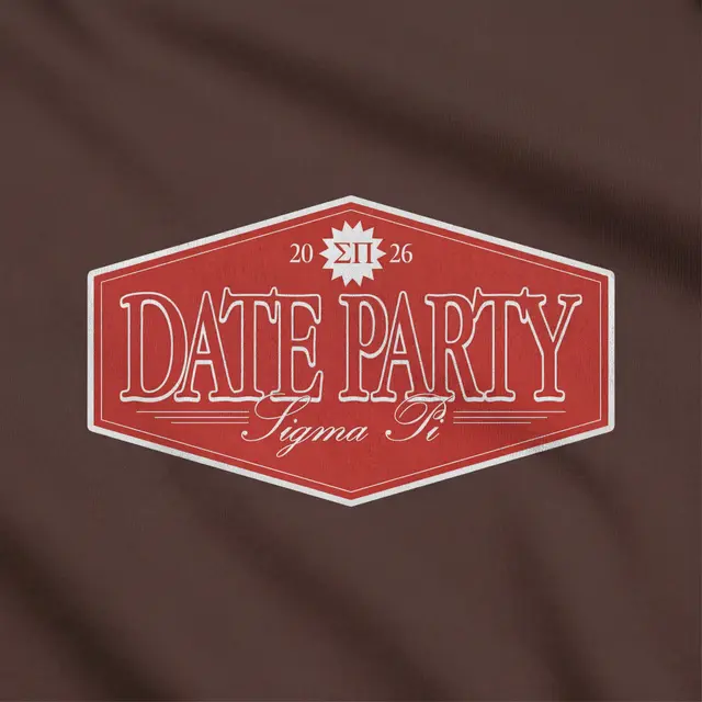 Sigma Pi Vintage Badge Date Party Hoodie