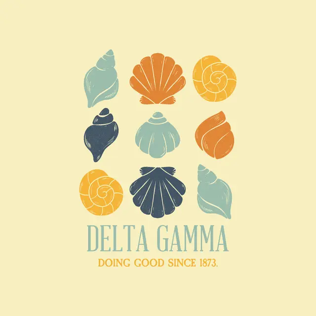 Delta Gamma Seashells Graphic PR Tank