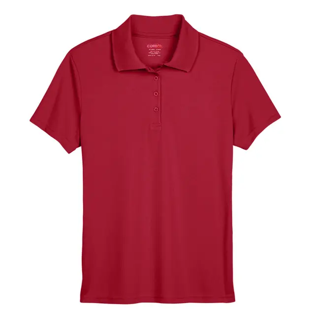 Customizable Core 365 Ladies' Origin Performance Piqué Polo 78181 Classic Red Front