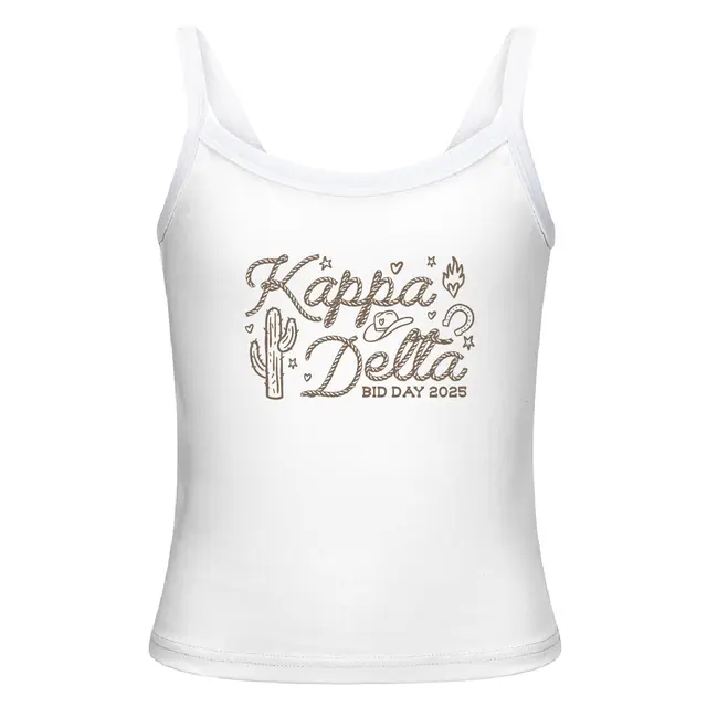 Kappa Delta Rope Text with Cactus Bid Day Tank 2