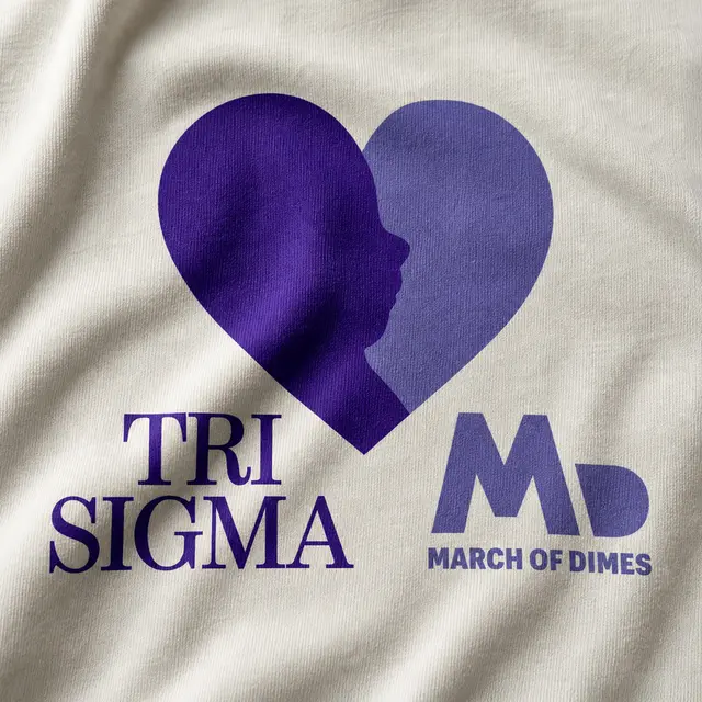 Sigma Sigma Sigma Heart Illustration Philanthropy Shirt