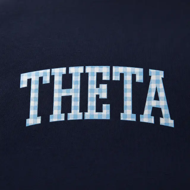 Kappa Alpha Theta Gingham Pattern Lettering PR Hoodie