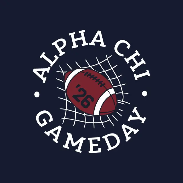 Alpha Chi Omega Football Graphic Game Day Shirt