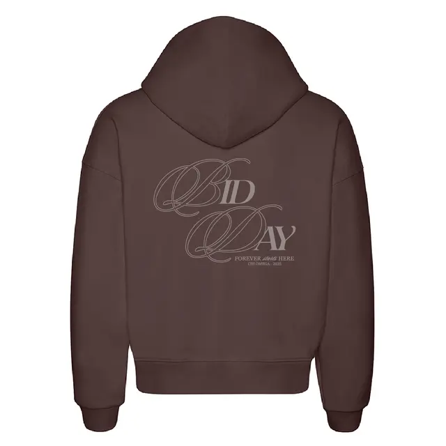 Chi Omega Elegant Script Outline Bid Day Hoodie 2
