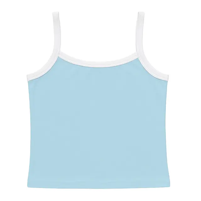 Customizable Fresh Prints Cali Camisole Top fp52 Baby Blue White mto Back