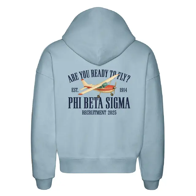 Vintage Airplane Graphic Recruitment Hoodie Design for Phi Beta Sigma