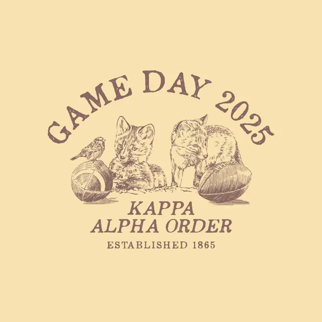 Kappa Alpha Order Fox and Football Game Day Shirt
