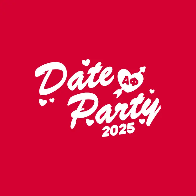 Alpha Phi Hearts and Arrow Date Party Shirt