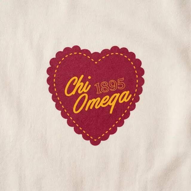 Chi Omega Heart Illustration PR Sweater