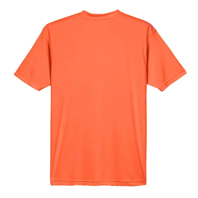 Customizable UltraClub Men's Cool & Dry Sport Performance Interlock T-Shirt 8420 Bright Orange Back