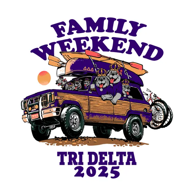 Delta Delta Delta Playful Van Family Weekend Shirt