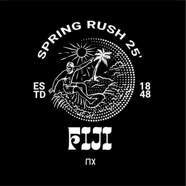 Phi Gamma Delta Surfer Wave Spring Rush Shirt