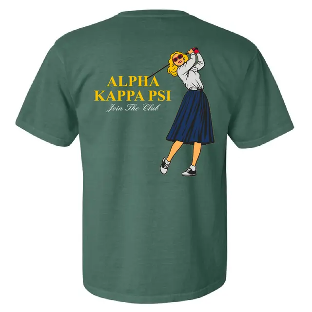 Alpha Kappa Psi Stylish Golfer Graphic PR Shirt 2