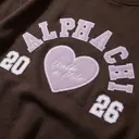 Alpha Chi Omega Heart and Arch Text Philanthropy Crewneck