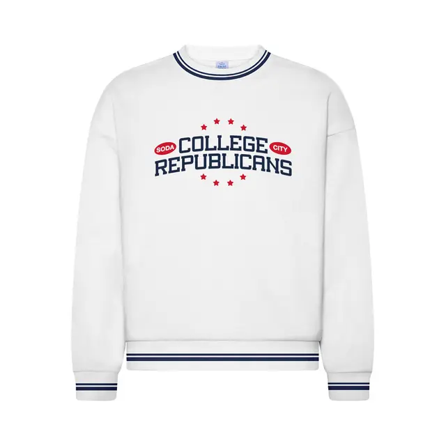 College Republicans Circular Stars Text PR Crewneck 2