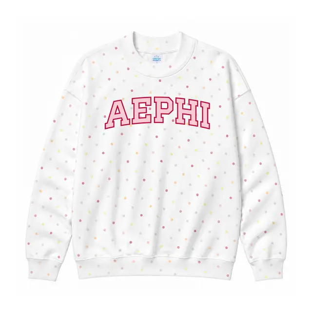 Alpha Epsilon Phi Stacked Block Lettering PR Sweater 2